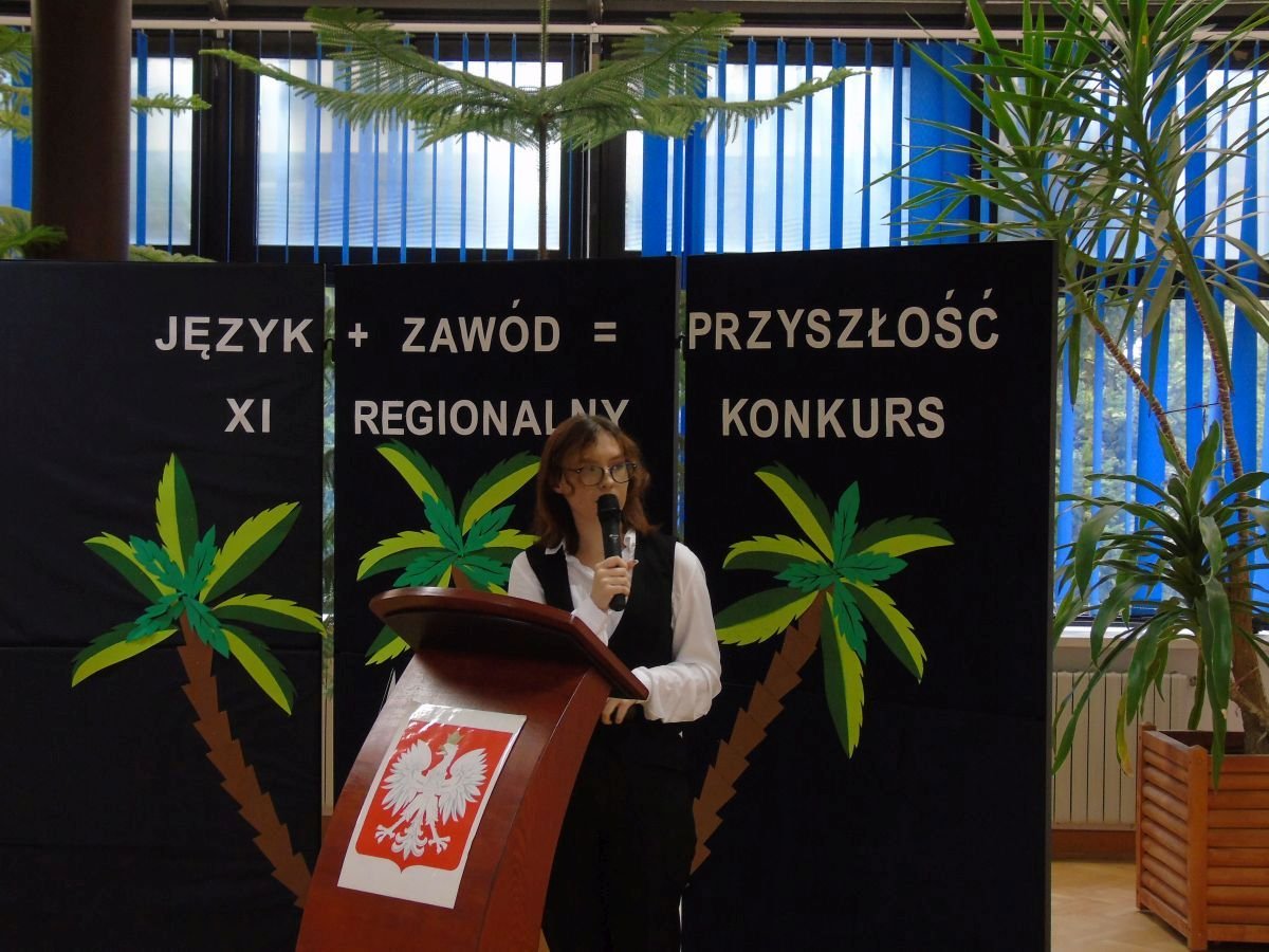 XI Regionalny Konkurs języka zawodowego angielskiego i niemieckiego pn. "JĘZYK + ZAWÓD = PRZYSZŁOŚĆ" pod patronatem Prezydenta Miasta Tarnobrzega.